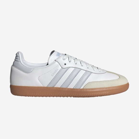 Adidas Samba OG Sneakers - White, Off-White, & Halo Blue - Picture 7 of 8